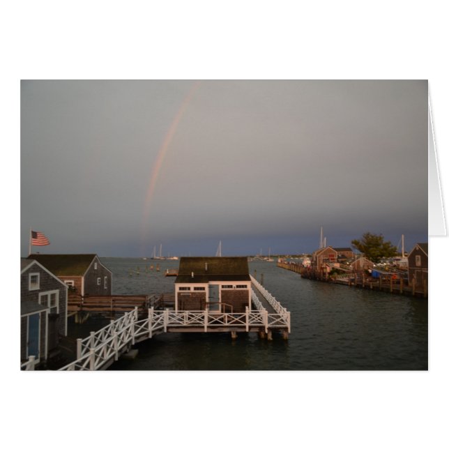 Arc en ciel sur la carte de port Nantucket (Devant horizontal)