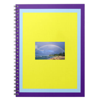 Arc en ciel sur un Carnet d'album photo spirale