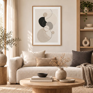 Arc Harmony Minimal Abstract Plaster Art Print