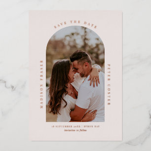 Arc minimaliste moderne photo Foil Invitation