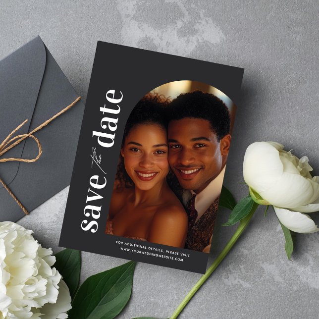 Arc moderniste photo Enregistrer les cartes de dat (Créateur téléchargé)