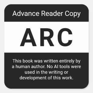 ARC Not for Sale Advance Reader Copy Book Author Square Sticker