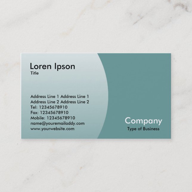Arc - Ocean Green Business Card (Front)