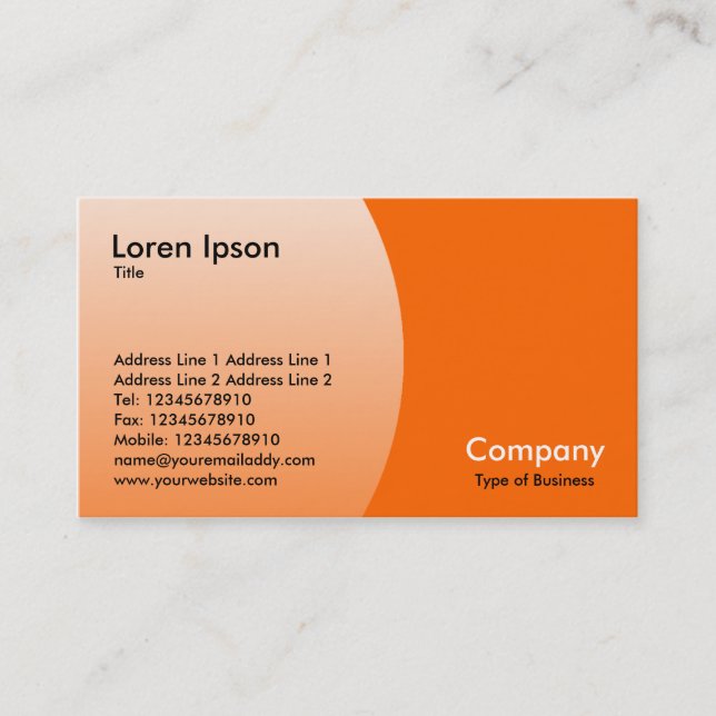 Arc - Orange 2 Business Card (Front)