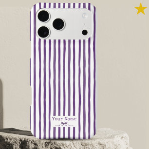 Arc personnalisé minimaliste aquarelle rayé violet