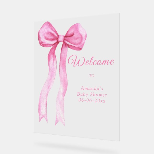 Arc rose - baby shower de bienvenue (Angle)