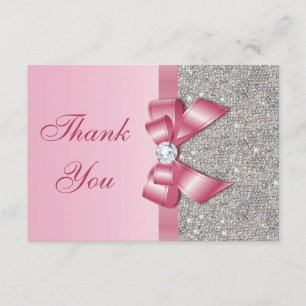 Arc rose de Faux et Merci de diamants