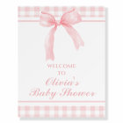Arc rose et en vichy baby shower préppant