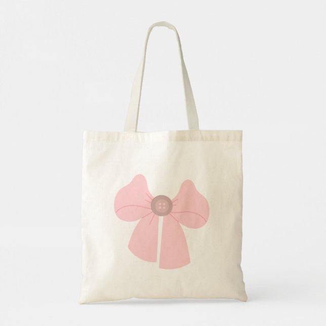 Arc rose pâle avec bouton Sac fourre-tout (Dos)
