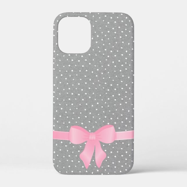 arc rose sur gris et blanc Coque-Mate coque iphone (Verso)