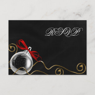 Arc rouge RSVP d'ornement de Noël