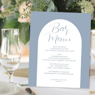 Arc Simple Élégant, Gris, Bar Mariage Menu Boire