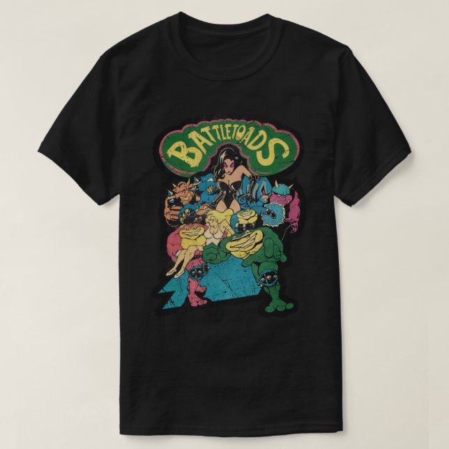 Arcade Battle of the Vintage Toads T-Shirt (Design Front)