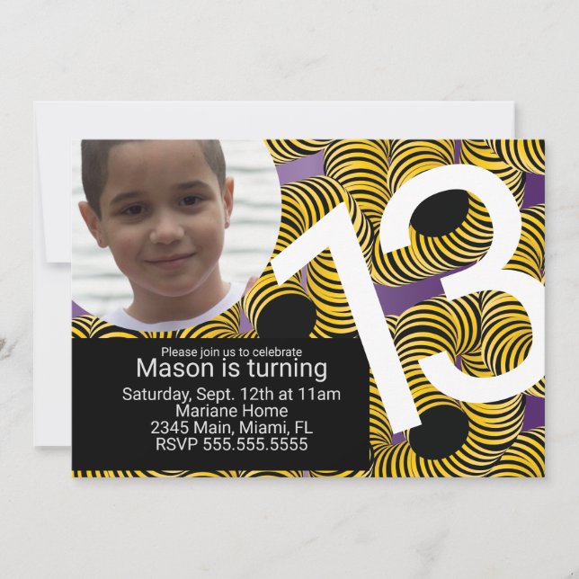 Arcade Birthday Party Maze Gamer Photo  Invitation (Front)