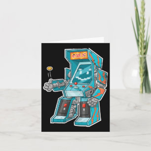 Arcade Bot- Video Game Cabinet With Joystick In Di Card
