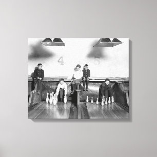 Arcade Bowling Alley, 1909 Canvas Print