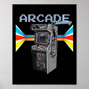 Arcade Cabinet Machine 1970 1980 1990 Video Game C Poster