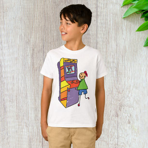 Arcade Gamer Stick Figure Fun Vintage Video Game T-Shirt