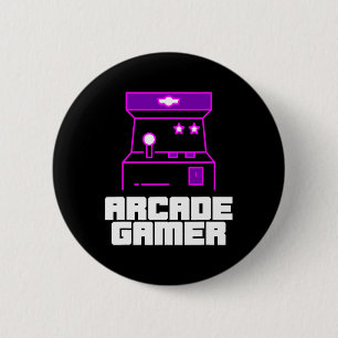Arcade Gamer - Upright Cabinet With Purple Style  2 Inch Round Button