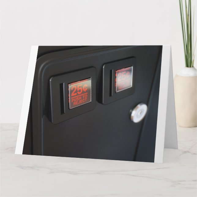 Arcade Machine Coin Slot Panel Card (Front)