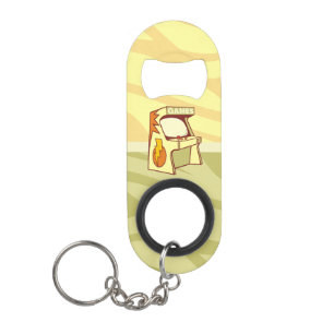 Arcade machine keychain bottle opener