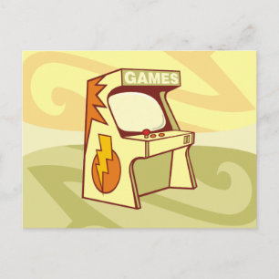 Arcade machine postcard
