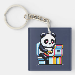 Arcade Panda Gamer Keychain
