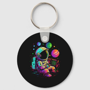 Arcade Planets Universe Gaming Astronaut  Keychain