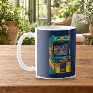Arcade Tycoon Retro 80s Pixel Arcade Cabinet Mug