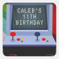 Arcade Video Game Birthday Party Favour