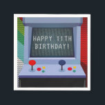 Arcade Video Game Birthday Party Napkin<br><div class="desc">Customize with any text. Matching items available in this collection.</div>