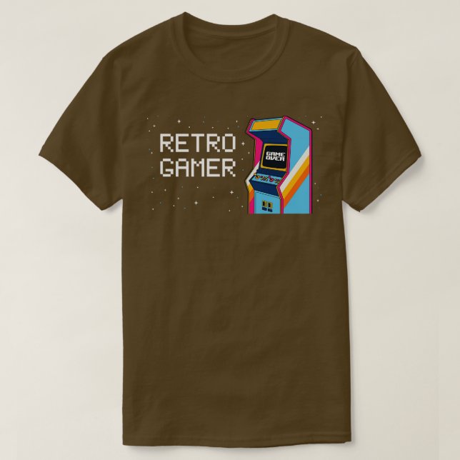 Arcade Video Game Machine Funny Retro Gaming Gift  T-Shirt (Design Front)