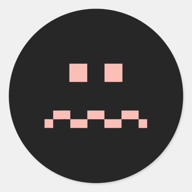 Arcade Video Game Vulnerable Ghost  Classic Round Sticker (Front)
