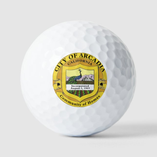 ARCADIA CALIFORNIA GOLF BALLS (Front)