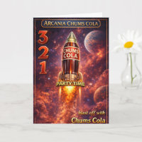 Arcadia chum cola rocket launch sci-fi birthday ca