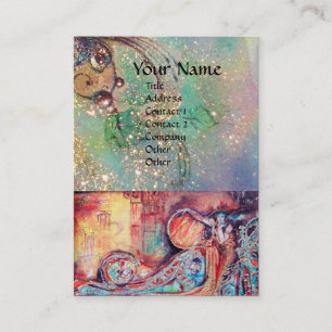 ARCADIA  / MAGIC  BUTTERFLY PLANT,teal Business Card