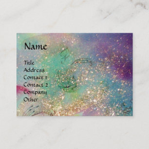 ARCADIA / MAGIC GOLD SPARKLES Blue Green,Teal Business Card