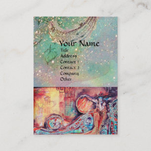 ARCADIA / MAGIC GOLD SPARKLES Blue Green,Teal Business Card