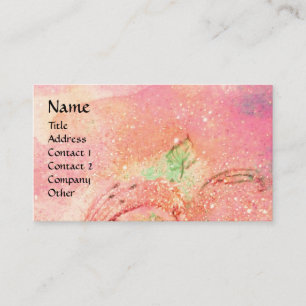 ARCADIA  / MAGIC GOLD SPARKLES  Pink Green Business Card