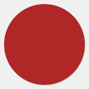 Arcadia red solid colour classic round sticker