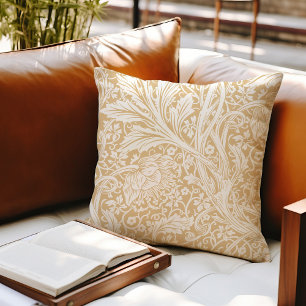 Arcadia William Morris Hawthorn Leaves Pattern Throw Pillow