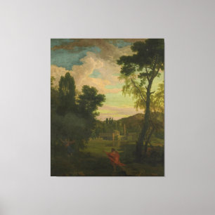 Arcadian Landscape with Jupiter and Io, Johannes Canvas Print