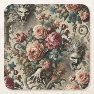 🩸 Arcane Altars – Gothic Victorian Square Paper Coaster