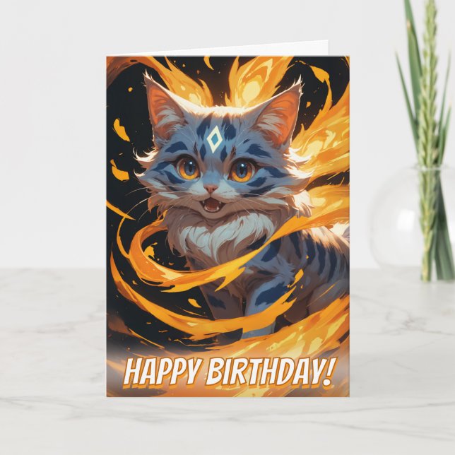 Arcane Ember: The Flamebound Kitten Familiar Card (Front)