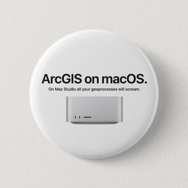 ArcGIS on macOS 2 Inch Round Button (Front)
