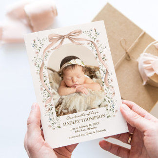 Arch Blooms Baby Announcement