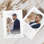 Arch Boho Calligraphy 2 Photo Wedding Thank You Card<br><div class="desc">Stylish modern boho calligraphy wedding thank you card with an additional photo and text on the back. You can use this card for a wedding,  bridal shower,  engagement,  anniversary,  or any special event. For more advanced customization of this design,  please click the BLUE DESIGN TOOL BUTTON.</div>