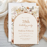Arch Boho Wildflowers 75th Birthday