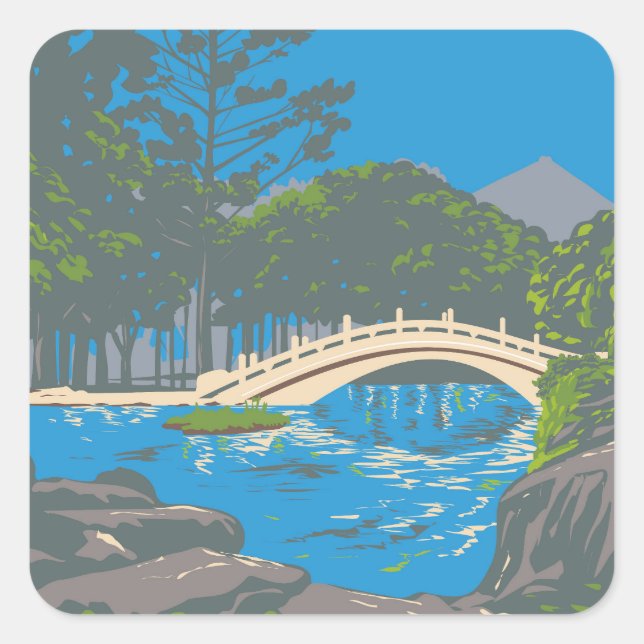  Arch Bridge Guanghua Pool Square Sticker (Front)