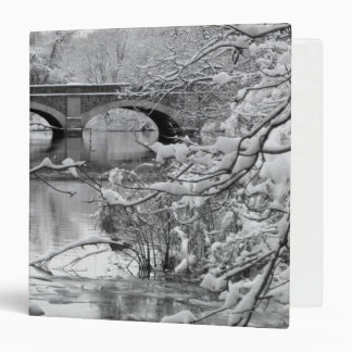 Arch Bridge over Frozen River in Winter Binder